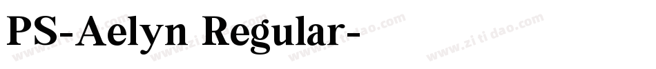 PS-Aelyn Regular字体转换